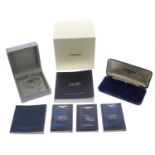 Longines - Three Longines wristwatch boxes; together with five various Longines booklets (8)