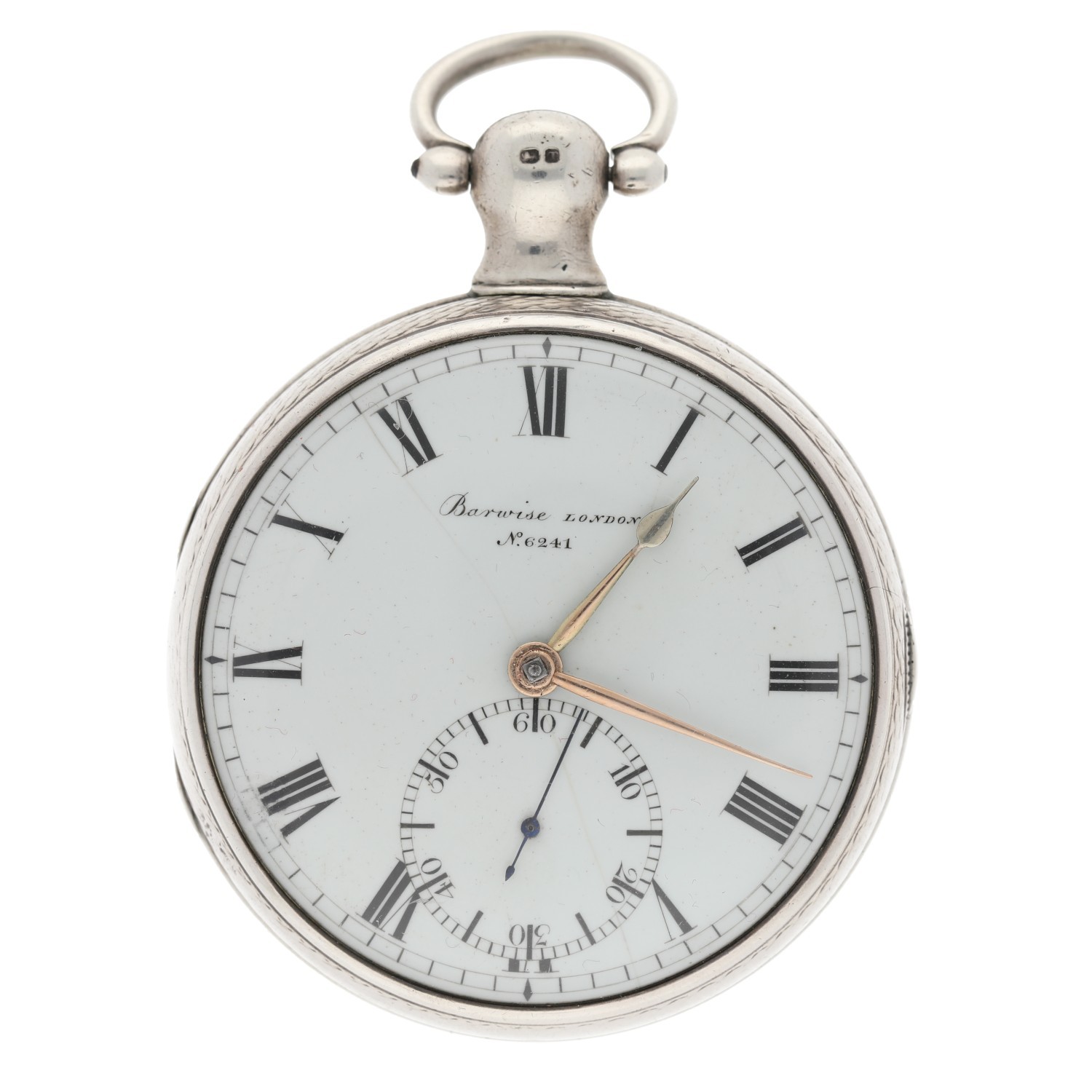 Barwise, London - early 19th century English silver duplex pocket watch, London 1814, signed fusee - Image 2 of 4