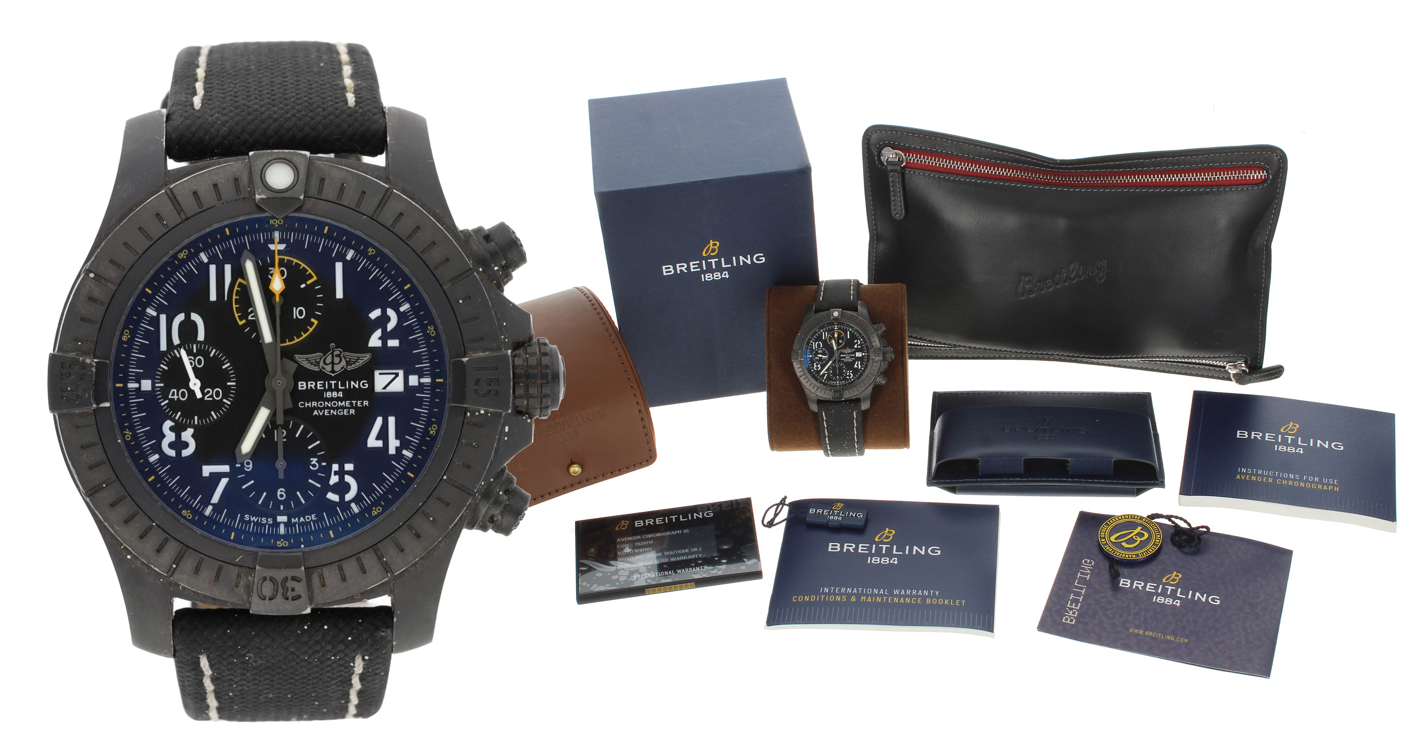 Breitling Avenger Chronograph 45 Night Mission Chronometre DLC-coated titanium automatic gentleman's