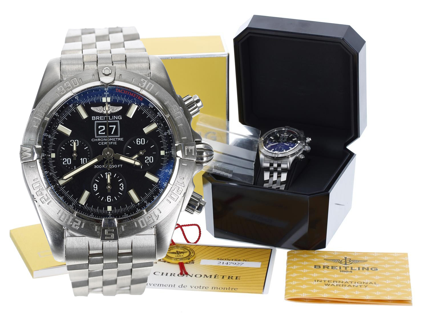 Breitling Blackbird Chronograph Chronometre automatic stainless steel gentleman's wristwatch,