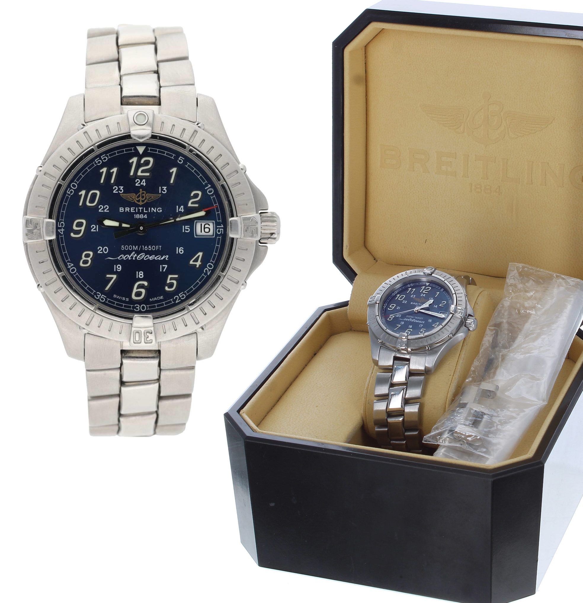 Breitling Colt Ocean stainless steel gentleman's wristwatch, reference no. A64050, serial no.