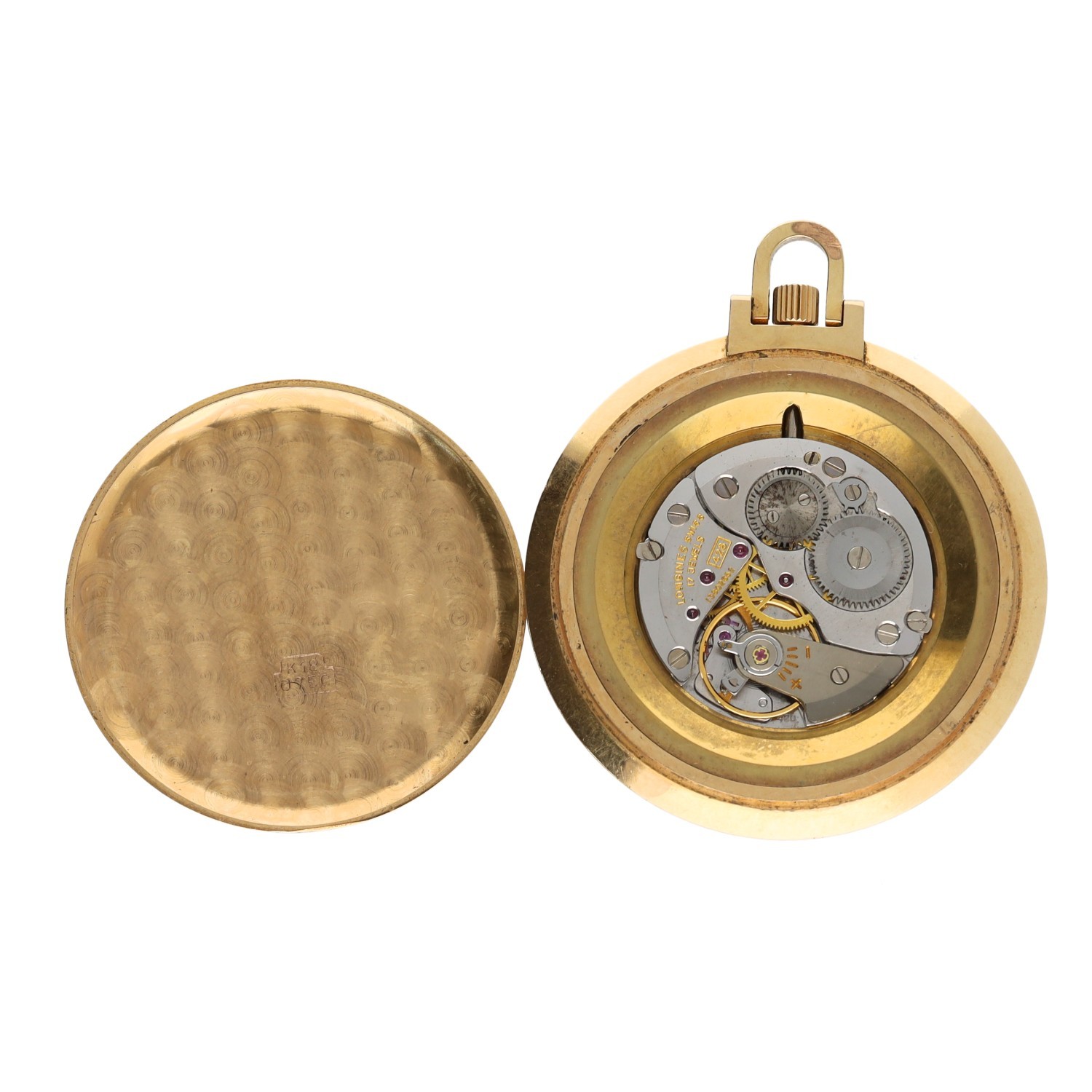 Longines - 18ct dress pocket watch, serial no. 13802652, circa 1966, signed cal. 428 17 jewel - Image 2 of 3