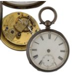 C. Lange, London - Victorian silver fusee lever pocket watch, London 1873, the movement signed C.