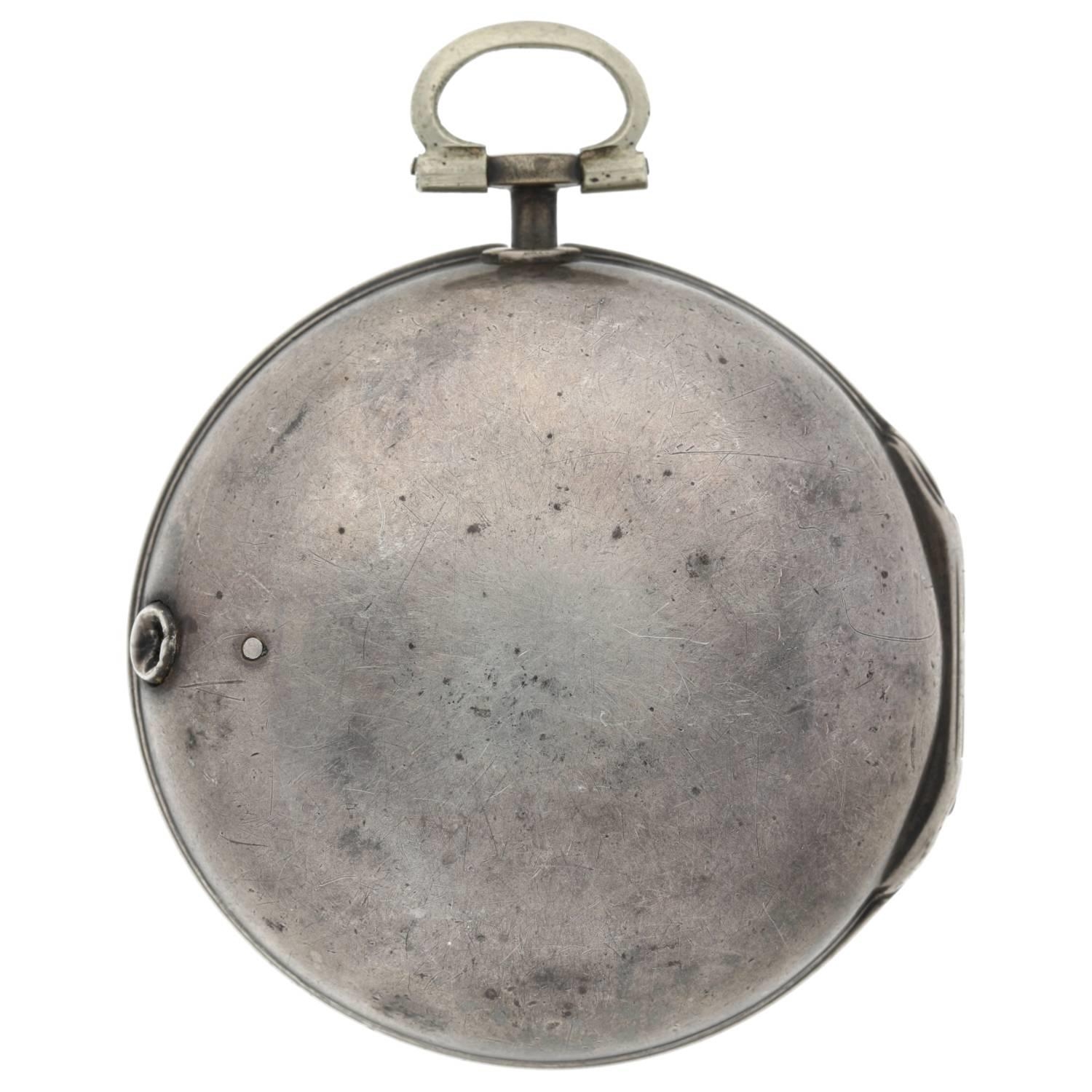 Jno Woodman, London - George III English silver pair cased verge pocket watch, London 1771, signed - Image 8 of 10