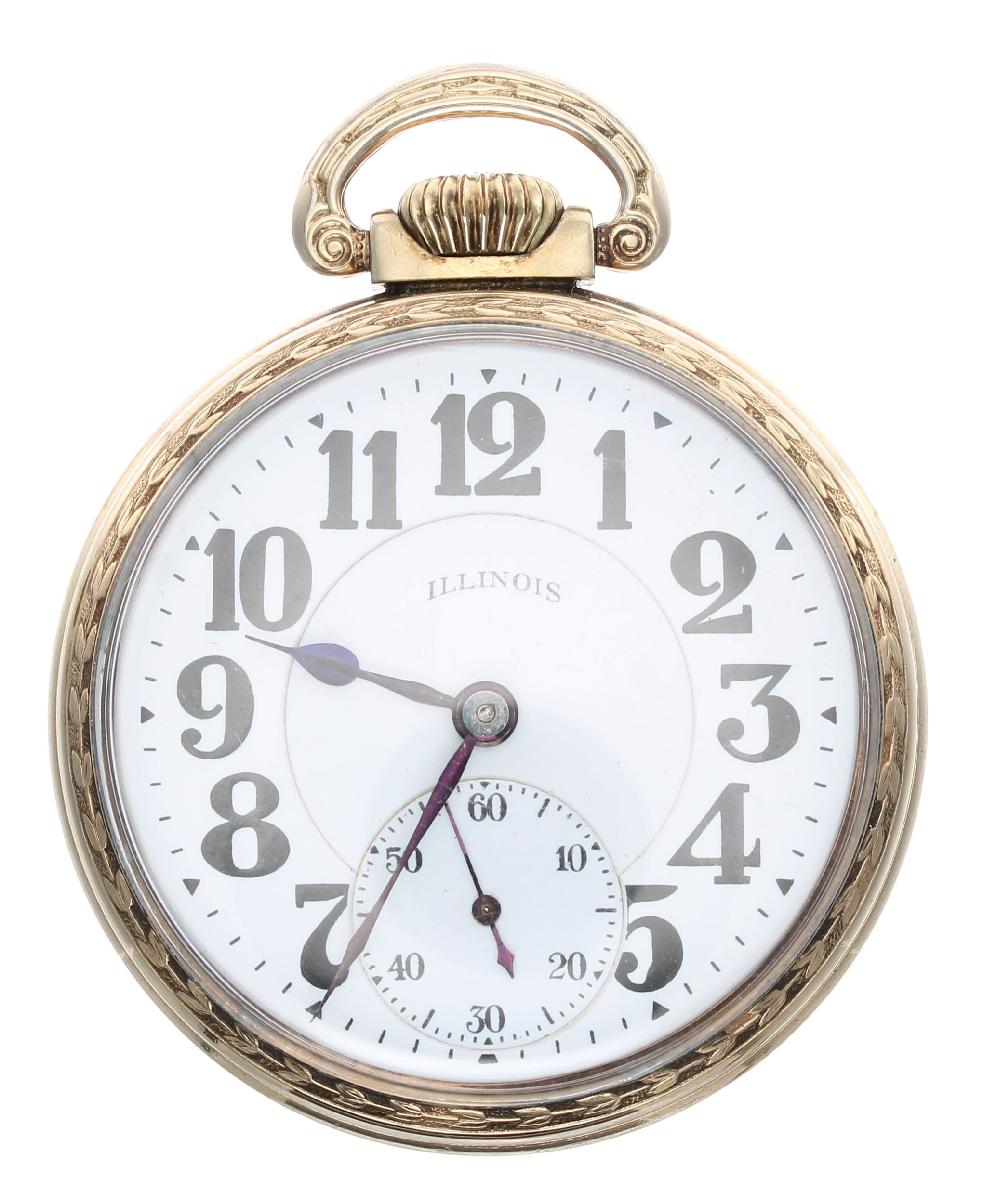 Illinois Watch Co. 'Bunn Special' 10k rolled gold lever set pocket watch, circa 1924, signed 21 - Image 2 of 4