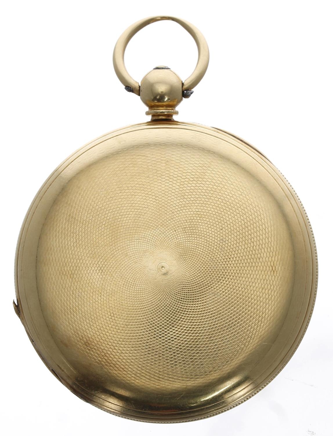 John Poole, London - Victorian 18ct fusee lever hunter pocket watch, the free sprung gilt three - Image 5 of 5