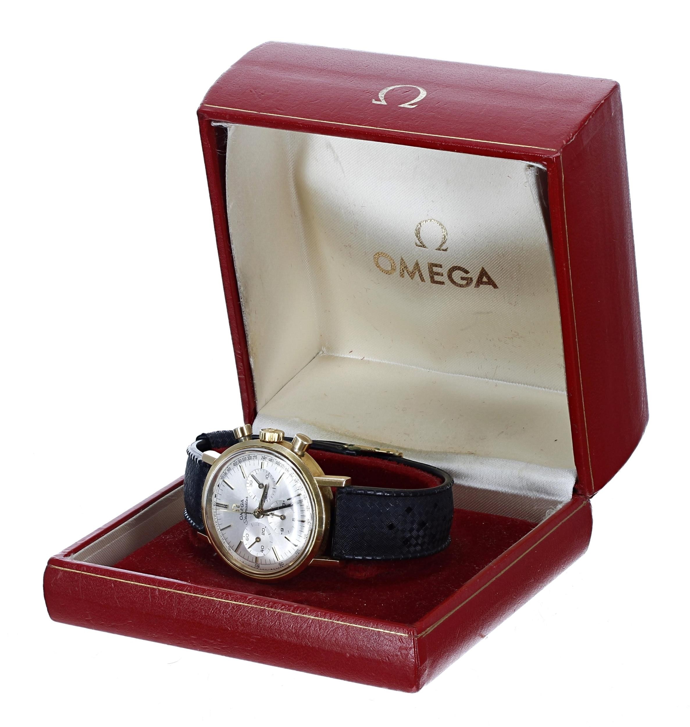 Omega Seamaster Chronograph gold plated and stainless steel gentleman's wristwatch, reference no. - Image 3 of 7