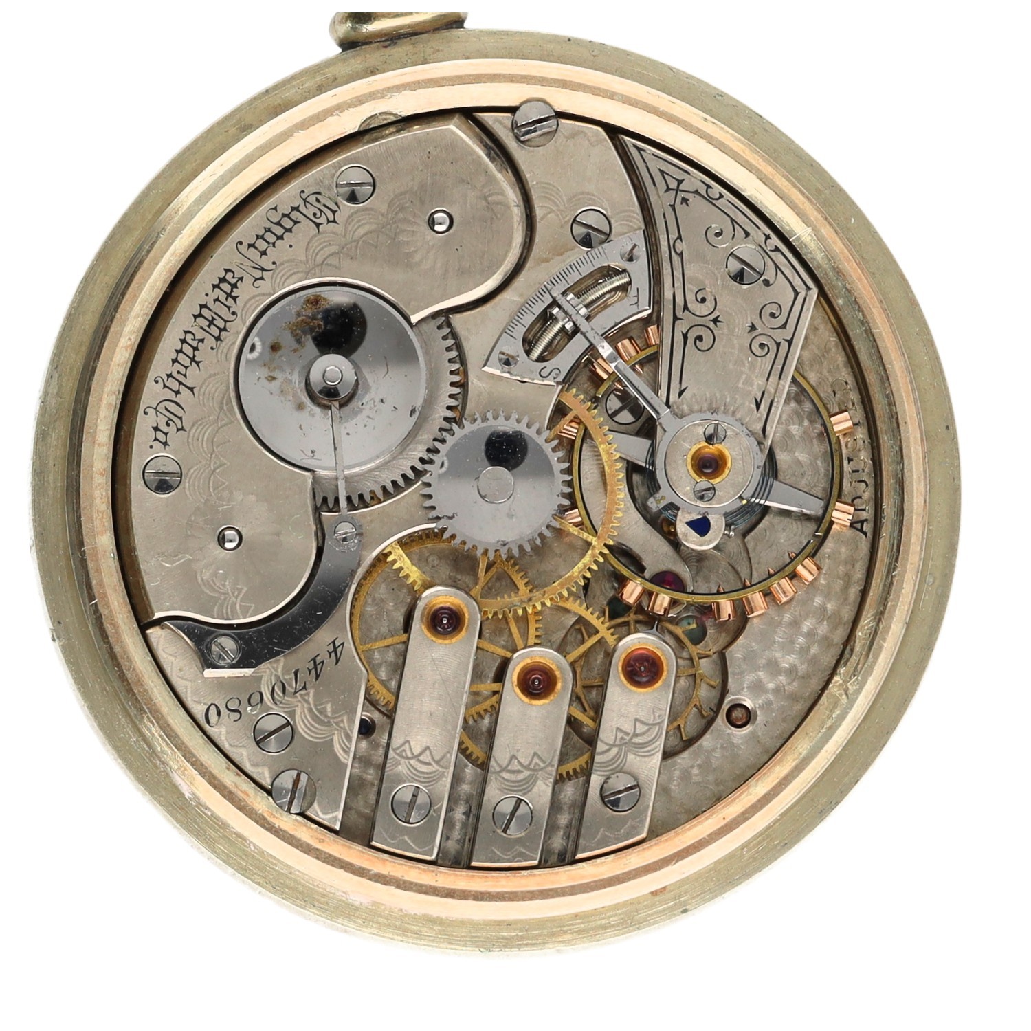 Elgin National Watch Co. lever set nickel cased pocket watch, circa 1891, serial no. 4470680, signed - Image 2 of 3