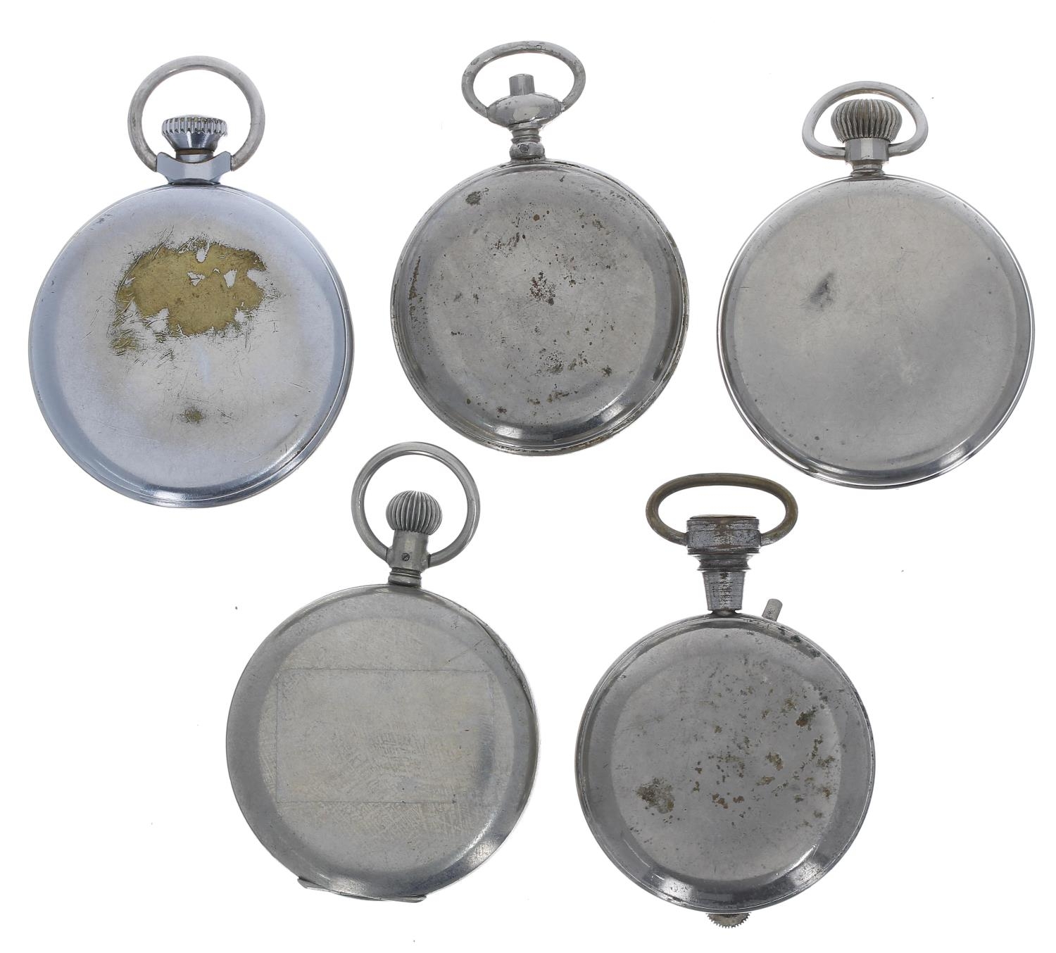 Ingersoll Triumph chrome cased pocket watch, 51mm; together with a Westclox Pocket Ben chrome - Image 2 of 2