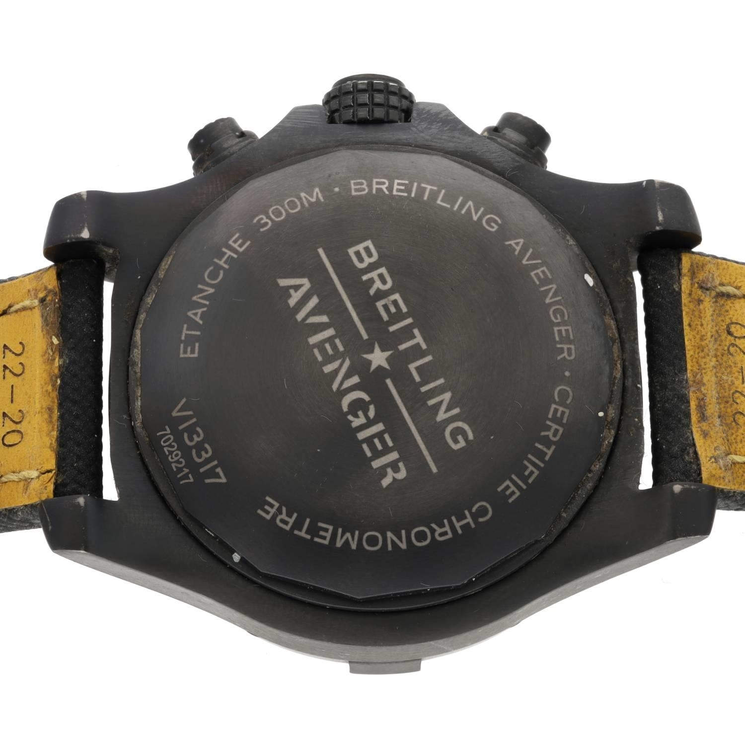Breitling Avenger Chronograph 45 Night Mission Chronometre DLC-coated titanium automatic gentleman's - Image 4 of 4