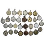 Quantity of chrome cased pocket watches for repair/spares (30 approx)