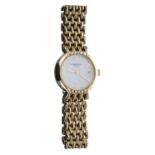 Raymond Weil gold plated and stainless steel lady's wristwatch, reference no. 5349, circular white