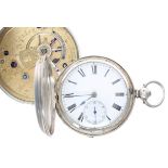 W’m Wallen, Coventry - Victorian silver fusee lever hunter pocket watch, London 1865, signed