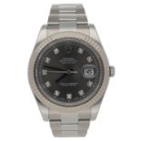 Rolex Oyster Perpetual Datejust II stainless steel and white gold gentleman's wristwatch,