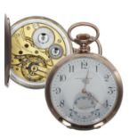 A.W. Bruuns EFTR. Lund - Continental silver (0.800) lever pocket watch, signed gilt movement, with