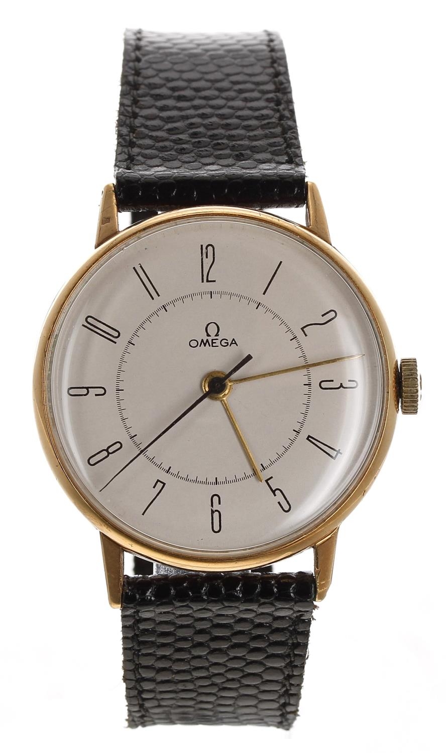 Omega gold plated gentleman's wristwatch, case no. 10477575, serial no. 9952xxx, circa 1940's,