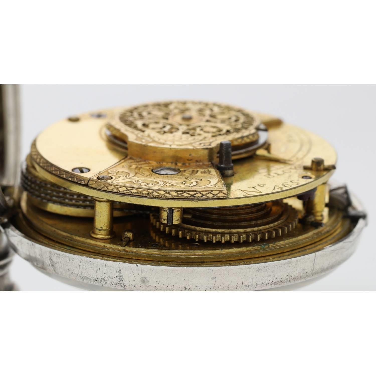 Masonic Interest - late George III silver pair cased verge pocket watch, Birmingham 1815, unsigned - Image 5 of 10