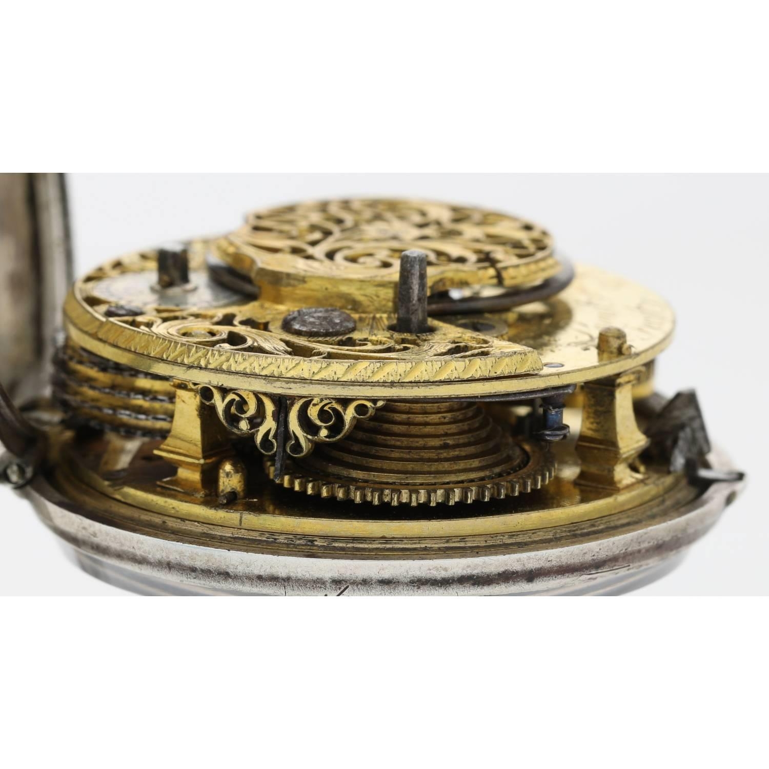 Jno. Lownt, Fecit - George III English silver pair cased verge pocket watch, London 1769, signed - Image 5 of 10