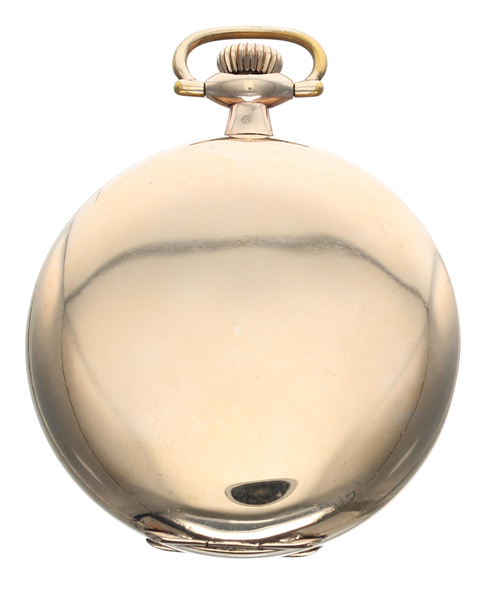 Burlington Watch Co. gold plated lever hunter pocket watch, circa 1920, signed 21 jewel adjusted - Image 4 of 5