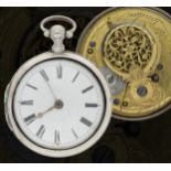 Jno. Berndale, London - early 19th century silver pair cased verge pocket watch, London 1803, signed