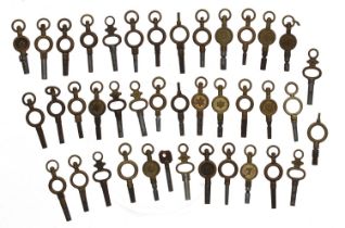 Collection of assorted pocket watch keys (40 approximately)