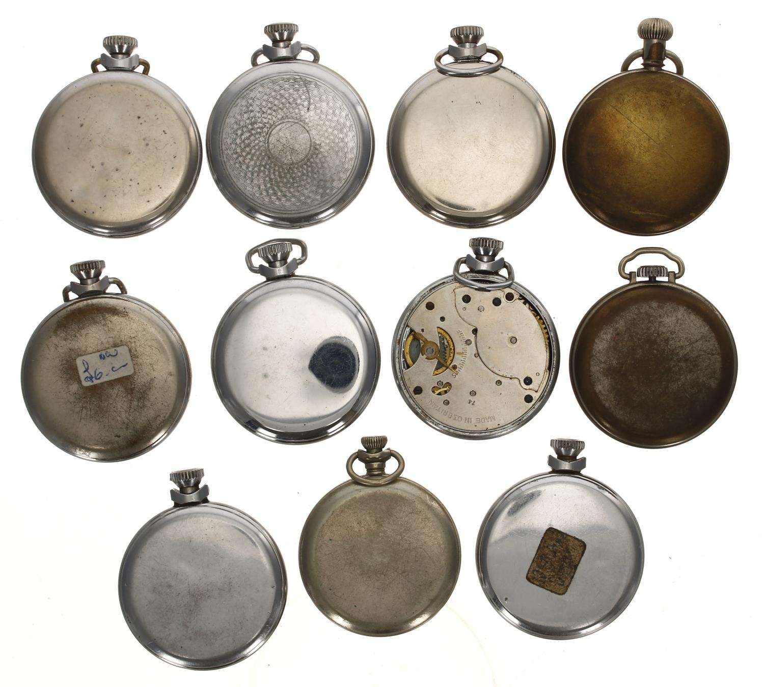 Quantity of Ingersoll chrome cased pocket watches principally for repair to include Triumph, Crown - Image 2 of 2