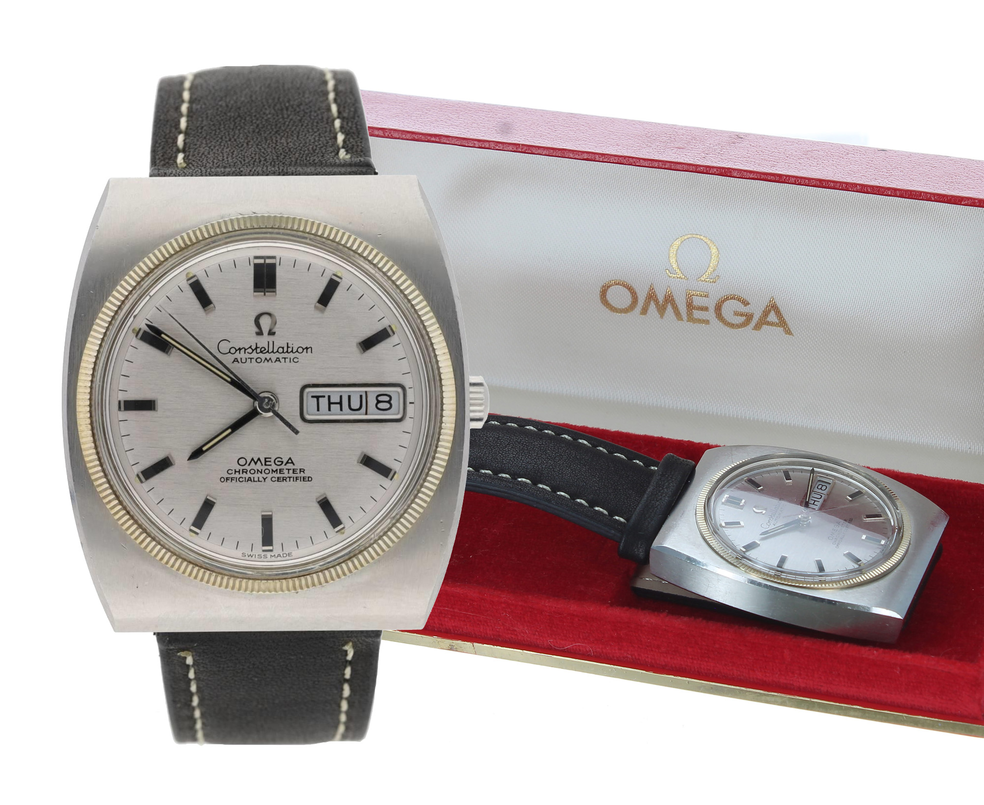 Omega Constellation Chronometer automatic stainless steel gentleman's wristwatch, reference no.