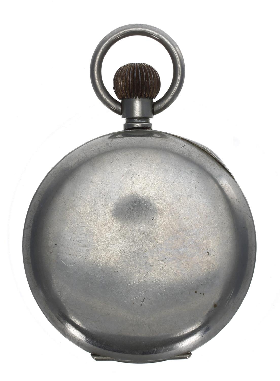 Goliath 8 days nickel cased lever pocket watch, the movement stamped Brevet, no. 33236, with - Image 3 of 3