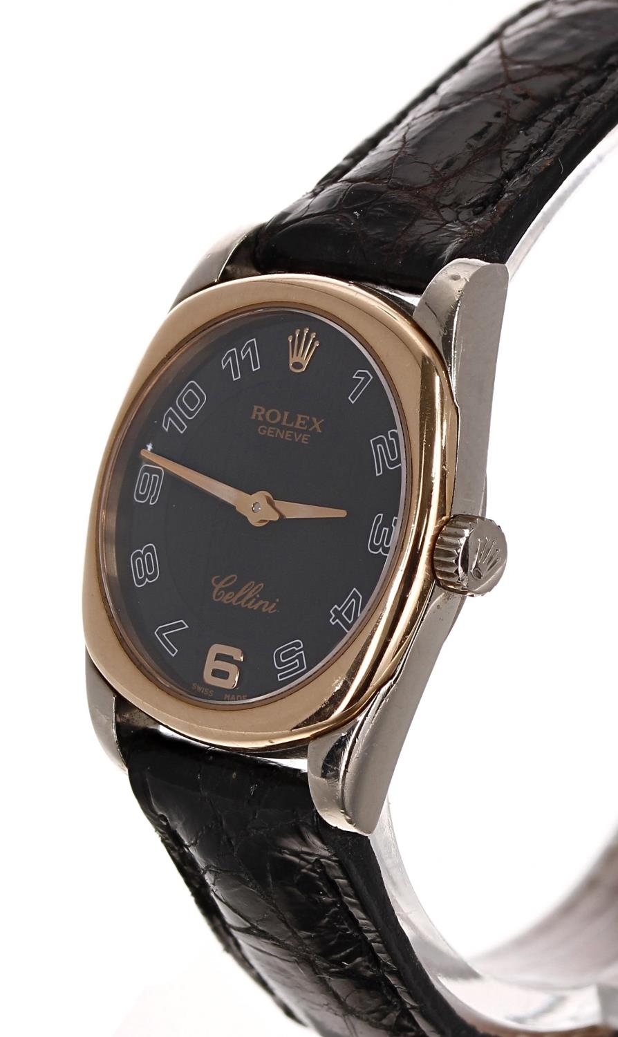 Rolex Cellini Danaos 18ct white gold lady's wristwatch, reference no. 6229/9, serial no. A672xxx, - Bild 3 aus 7