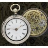 George Somersall, London - George III English silver pair cased verge pocket watch, London 1764,