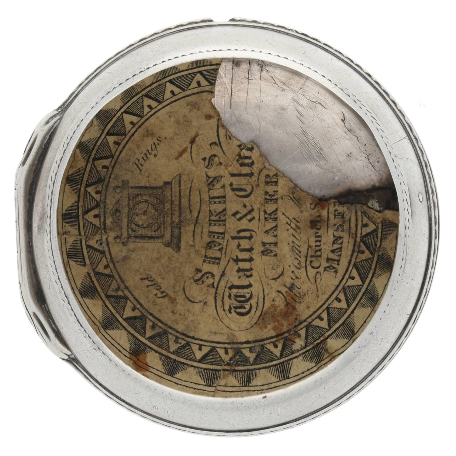 William Howard, London - George III English silver pair cased verge pocket watch, London 1778, - Bild 10 aus 10
