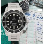 SERVICED IN JULY 2022 - Rolex Oyster Perpetual Date Submariner stainless steel gentleman's