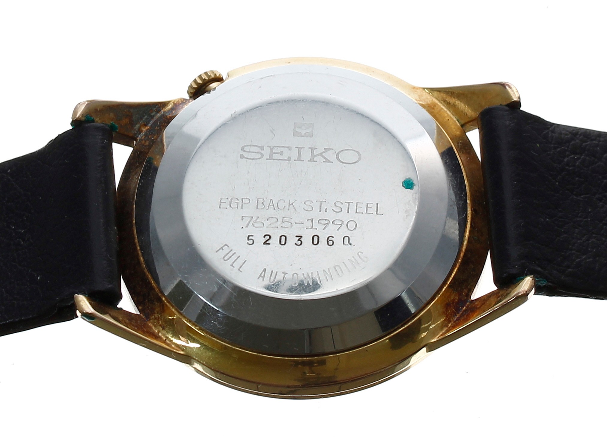 Seiko automatic gold plated and stainless steel gentleman's wristwatch, reference no. 7625-1990, - Image 2 of 2