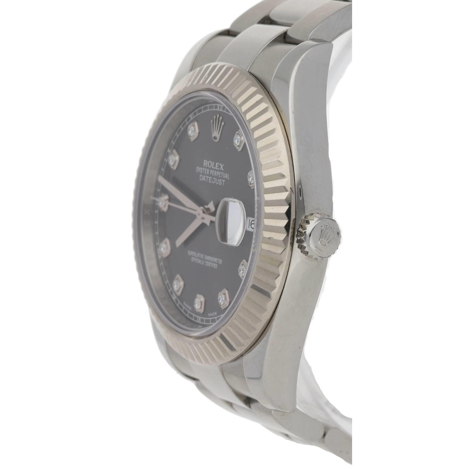 Rolex Oyster Perpetual Datejust II stainless steel and white gold gentleman's wristwatch, - Image 2 of 5