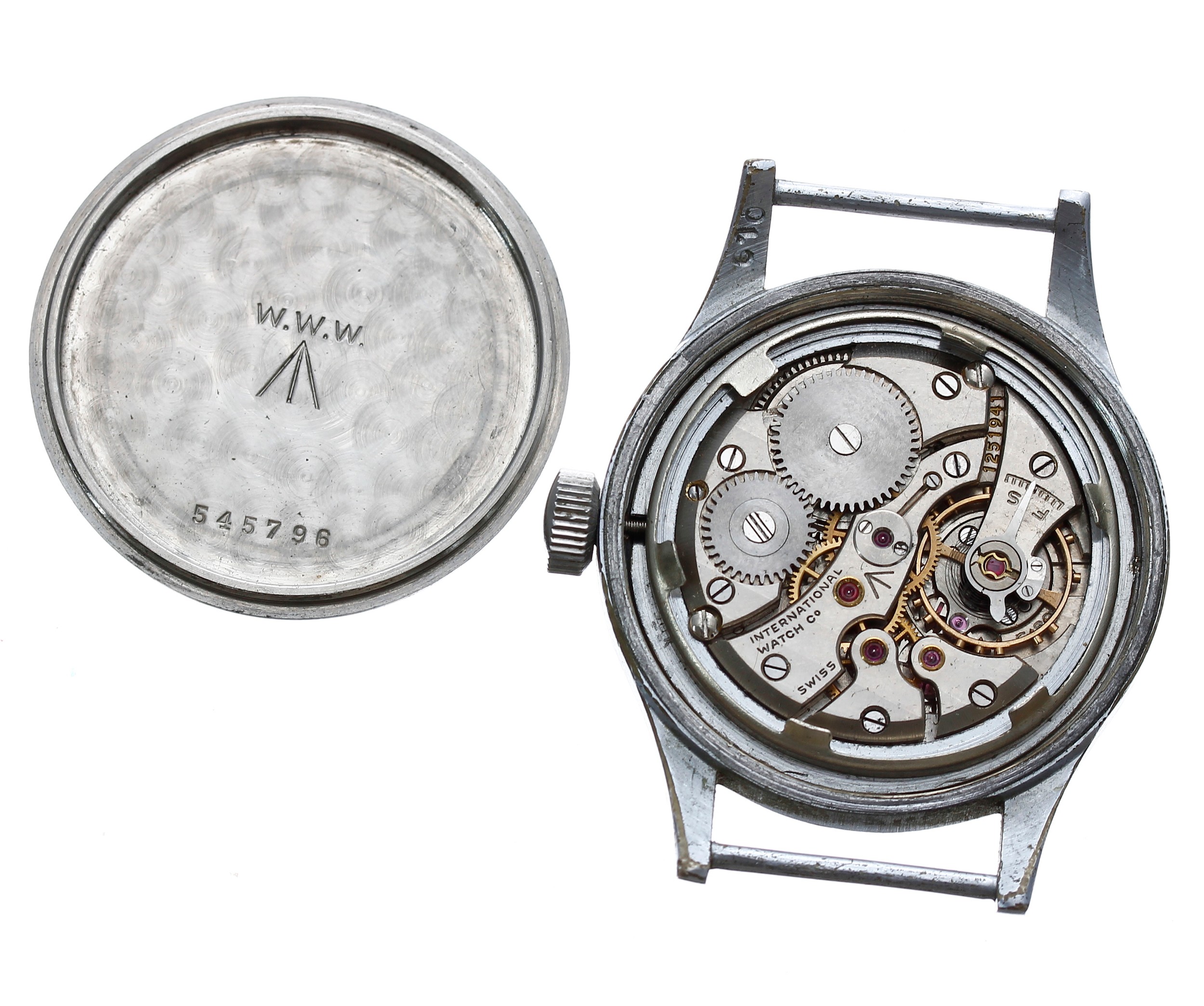 British Military issue nickel and stainless steel gentleman's wristwatch, International Watch Co. ( - Image 3 of 3