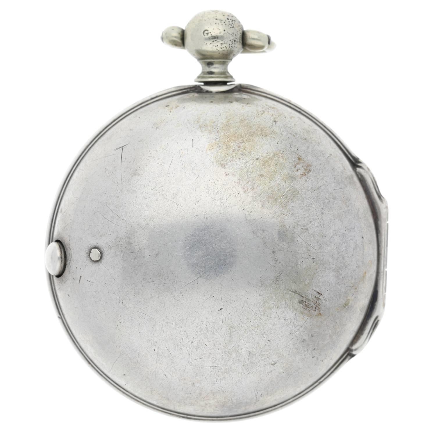 William Knight, West Marden - mid-18th century English silver pair cased verge pocket watch, - Image 8 of 10