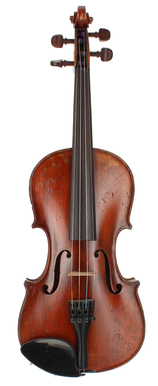 German half size violin circa 1880, 12 1/2", 31.80cm