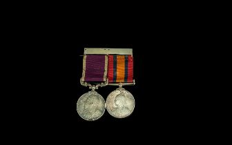 Queens Mediterranean Medal + Long Service And good Conduct Medal On Bar, Both Awarded To 1720 Sjt