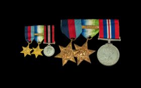 WW2 Three Medals With Miniatures On Bars + France And Germany Clasp