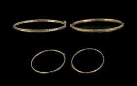 ( 2 ) Ladies 9ct Gold Bracelets. Both Stamped for 9ct Gold. Approx Weight 8.9 grams. ( 2 ) In Total.