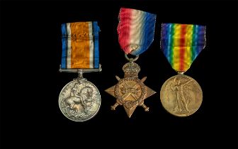 World War One Group Of Three Medals, 1914-15 Star & British War And Victory Medal, Awarded To 415