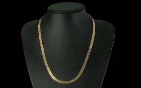 Ladies Elegant 9ct Gold Necklace, Fully Hallmarked for 9ct - 375. Approx Length 20 Inches. Weight