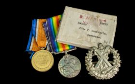 WW2 Pair, British War Medal & Victory Medal. Awarded To 350866 PTE F MACKENZIE CAMERONS, Together