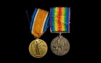 WW1 Pair British War and Victory Medal, Awarded to S4-199353 PTE A SIMPSON ASC