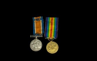 WW1 Pair British War And Victory Medal Awarded to DM2- 138573 PTE H TAYLOR A.S.C