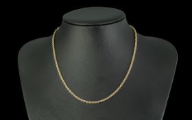 Ladies 9ct Gold Necklace, Fully Hallmarked for 9ct Gold. Approx Length 16 Inches, Approx Weight 2.