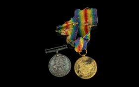 WW1 Pair British War and Victory Medal, Awarded to 24896 PTE J A GRAY K.O.SCO.BORD.