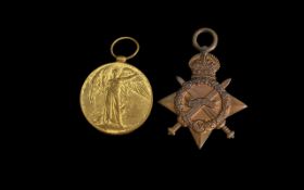 WW1 Pair 1914-15 Star and Victory Medal, Awarded to 6857 SJT B ASHTON A.S.C.