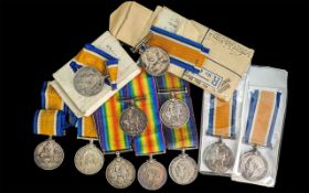 WW1 Singles Collection of 11 British War Medals