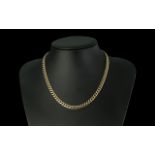 Unisex 9ct Gold Curb Necklace. Fully Hallmarked for 9ct Gold. Approx Length 15 Inches In length.